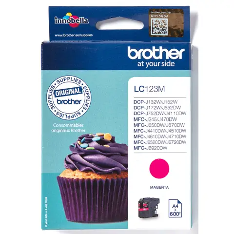 Tusz Brother LC123M Magenta do drukarek (Oryginalny)